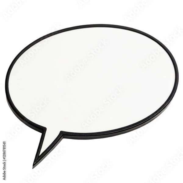 Obraz Blank comic book text bubble isolated on transparent background