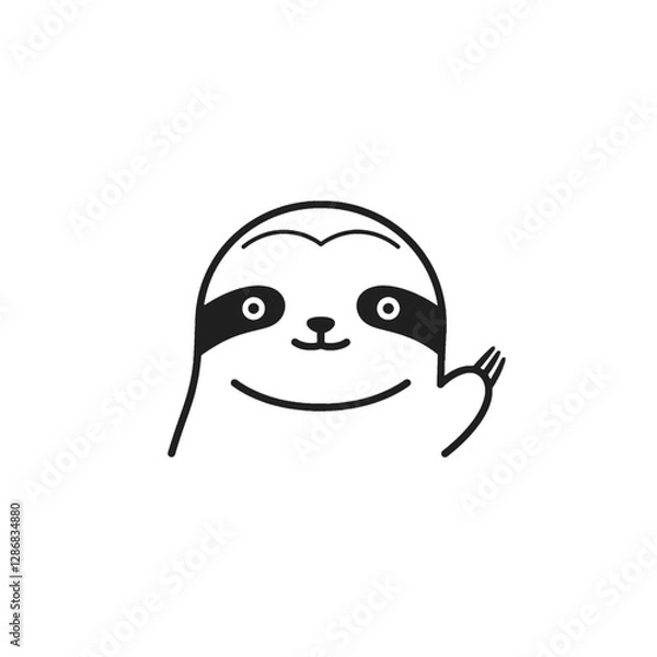 Fototapeta Sloth Vector Logo Design
