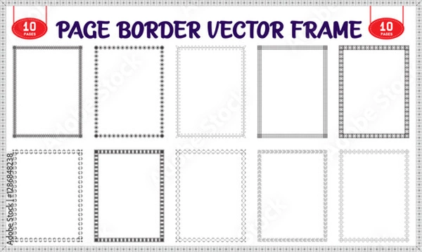 Obraz Page border design for project