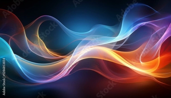 Obraz colorful abstract wave background