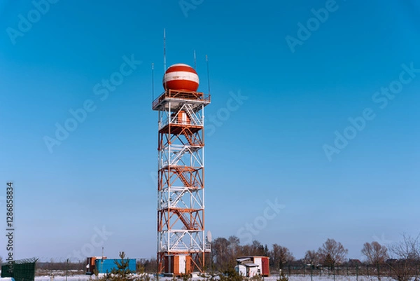 Obraz The Doppler meteorological radar is designed to provide meteorological information about clouds, precipitation and related weather phenomena.