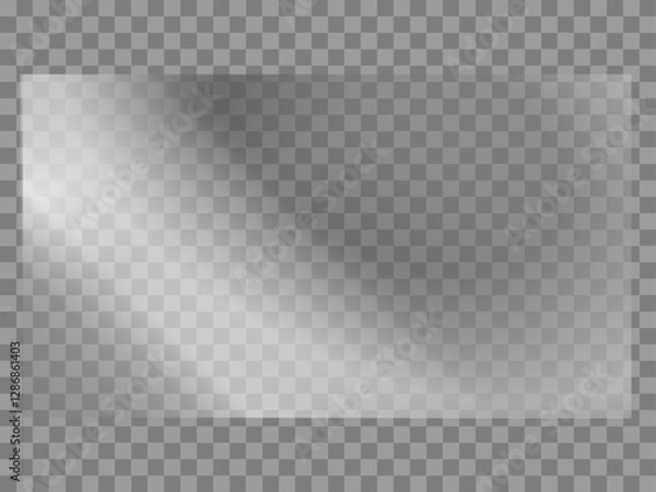 Obraz Perfectly Clear Acrylic Panel. Realistic Glare and Mirror-Like Reflection. 
