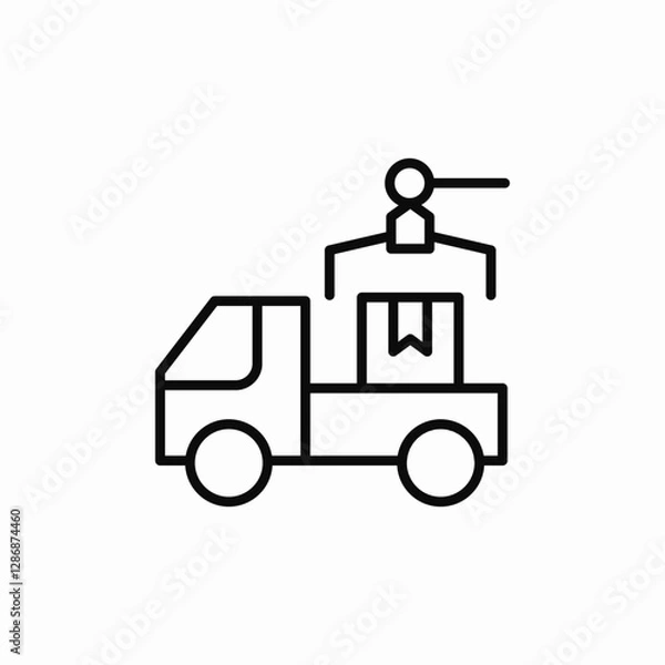 Obraz delivery process icon sign vector