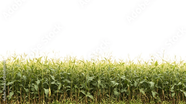 Fototapeta Professional PNG Cutout of a Healthy Soybean Crop Field with a Transparent Backdrop for Easy Customization