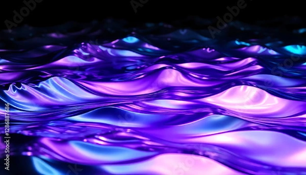 Fototapeta metallic waves background