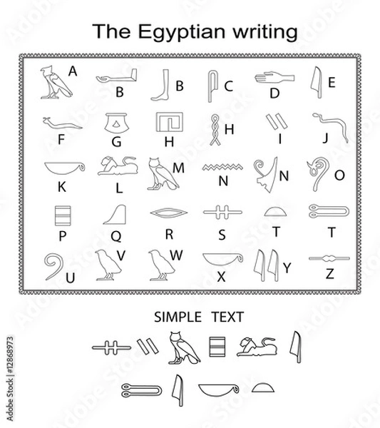 Obraz Egypt Writing