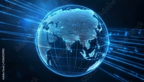 Obraz 홀로그램 스타일의 지구