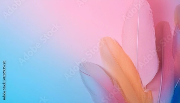 Fototapeta 파스텔 톤의 그라데이션이 은은하게 퍼지는 PPT 디자인