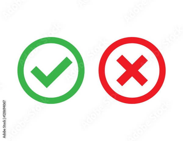 Fototapeta Check mark icon outline vector