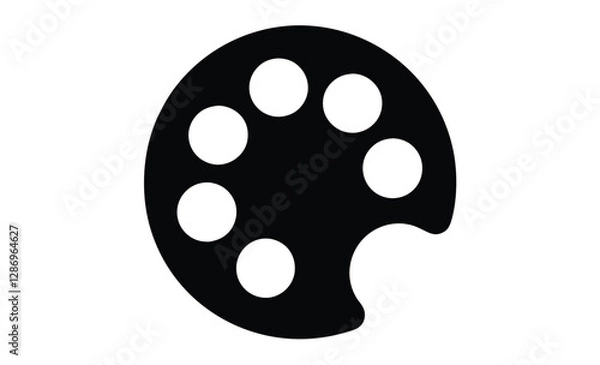 Fototapeta Palette icon, Palette Vector, painting and art symbol, vector illustration