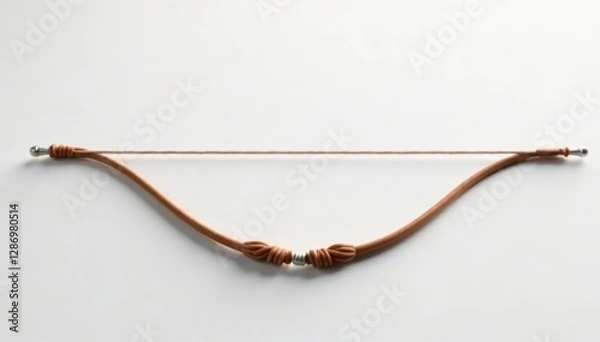 Fototapeta Loop of bowstring isolated on a plain background, tie, fabric, loop