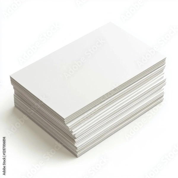 Obraz Business card stack with elegant design isolated on white background