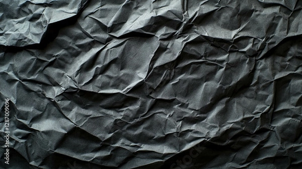 Fototapeta Texture of black lightly rumpled paper for background design