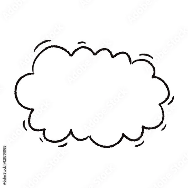 Obraz 手描きのもこもこの吹き出し