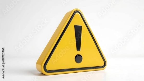 Fototapeta Caution Triangle Warning Sign for Safety and Risk Management