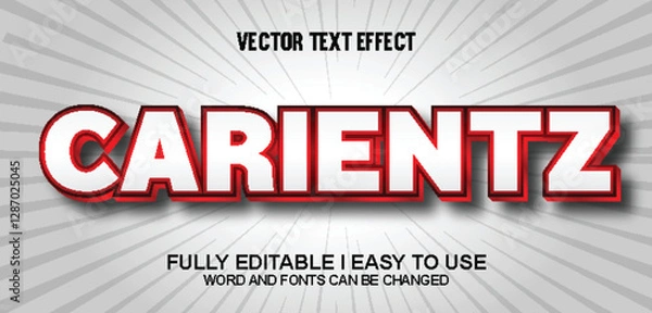 Fototapeta 100% Editable Font Effect Vector