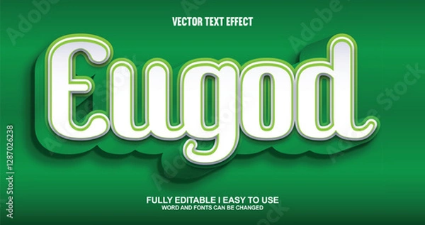 Fototapeta Editable Text Effect Green Door Premium Vector