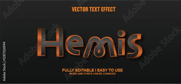 Fototapeta 100% Editable Font Effect Vector