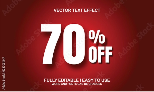 Fototapeta Editable Font Vector Effect