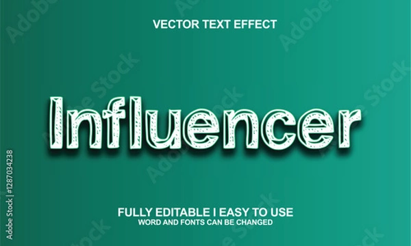 Fototapeta Editable Font Vector Effect