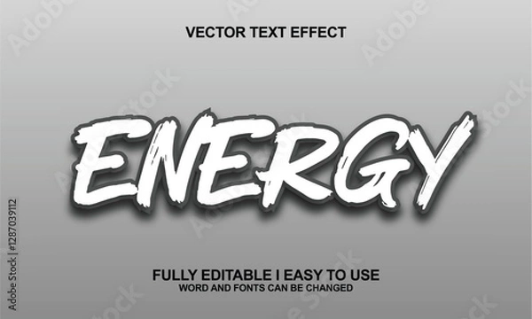 Obraz Editable 3D style text effects