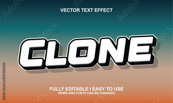 Fototapeta Editable 3D style text effects