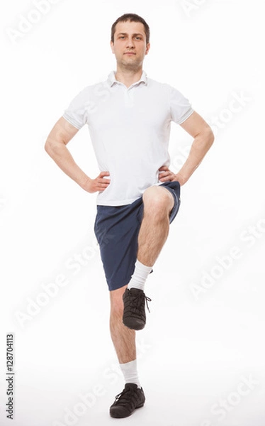 Obraz Young man doing exercises