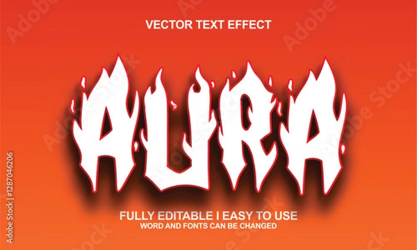 Fototapeta Editable Font Vector Effect