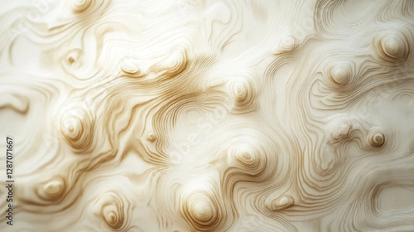 Fototapeta Abstract plywood texture with filled knots and light tones for design background