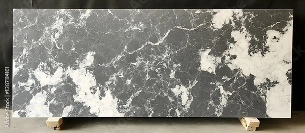 Obraz Gray White Marble Slab Display