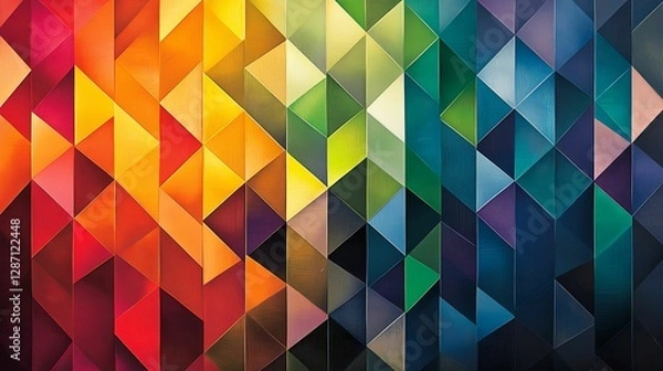 Fototapeta Abstract Geometric Colorful Triangle Pattern Design