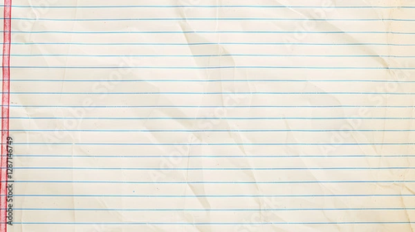 Fototapeta Classic Ruled Paper: The Quintessential Medium for Notes, Journals, and Organized Writing