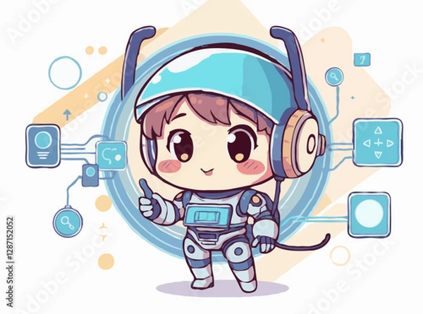 Obraz Futuristic Technology Concept in Abstract Vector Design