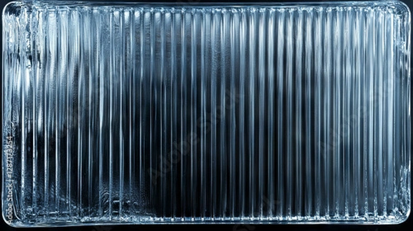 Fototapeta Transparent ribbed plastic texture for creative design projects
