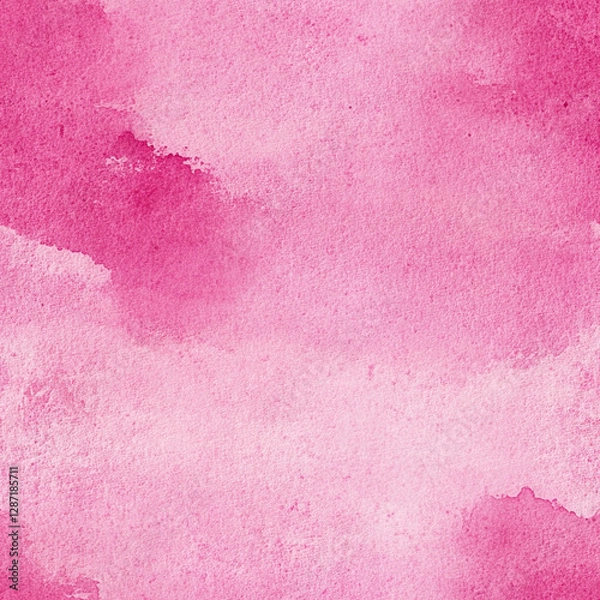 Fototapeta Pink watercolor texture with varying shades and irregular patterns, creating a soft and artistic background.