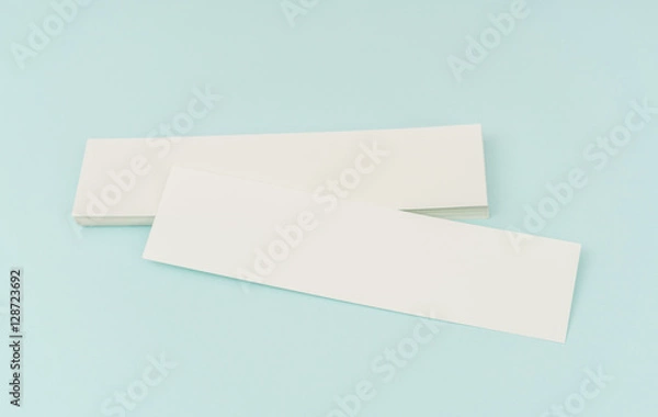 Fototapeta Blank Gift Card on blue background .