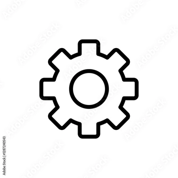 Fototapeta setting Icon vector illustration. Cog settings sign and symbol. Gear Sign