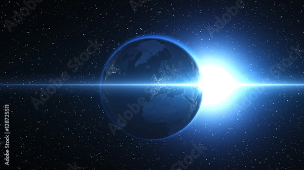 Fototapeta Planet Earth in space.Globe in galaxy. Elements of this image furnished by NASA