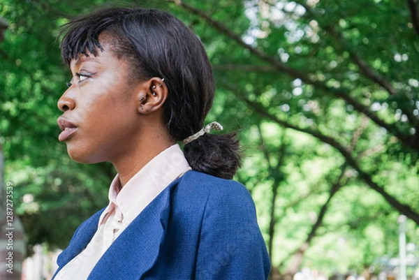 Fototapeta 黒人女性ポートレート