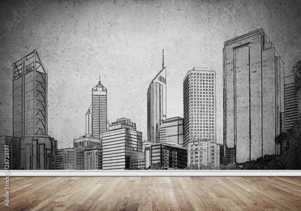 Obraz City design on wall