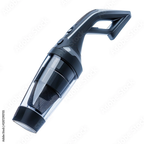 Obraz A Futuristic Compact Handheld Vacuum Cleaner Isolated on Transparent Background