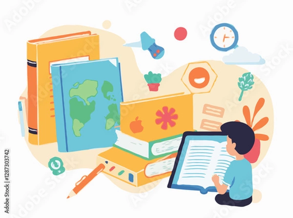 Fototapeta Visual Elements for Interactive Study Materials
