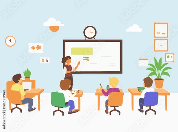 Fototapeta Interactive Visuals for Engaging Classroom Presentations
