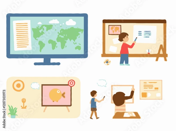 Fototapeta Interactive Visuals for Engaging Classroom Presentations