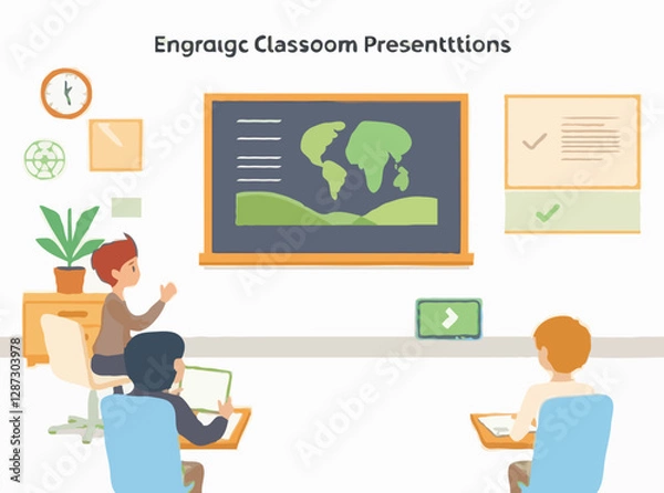 Fototapeta Interactive Visuals for Engaging Classroom Presentations
