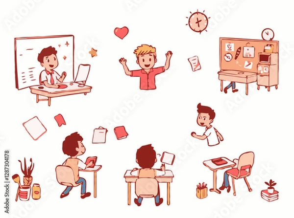 Fototapeta Dynamic Illustrations for Classroom Instruction