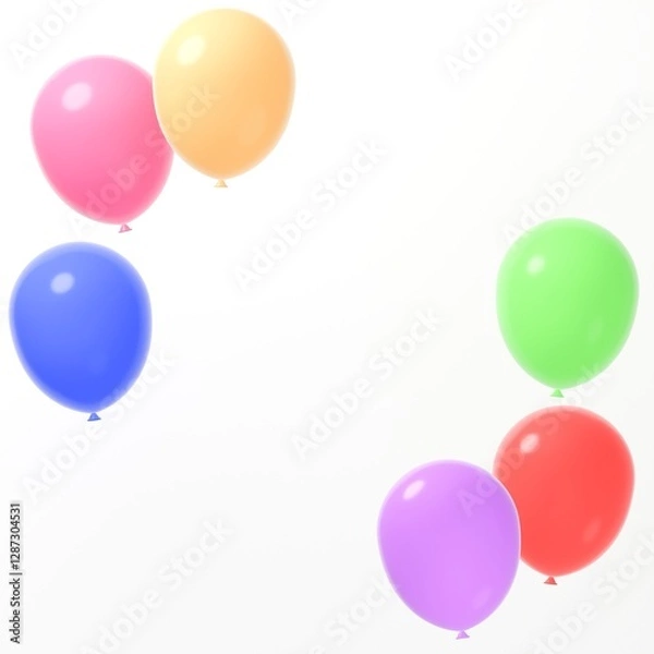 Fototapeta 背景素材_風船_カラフル
