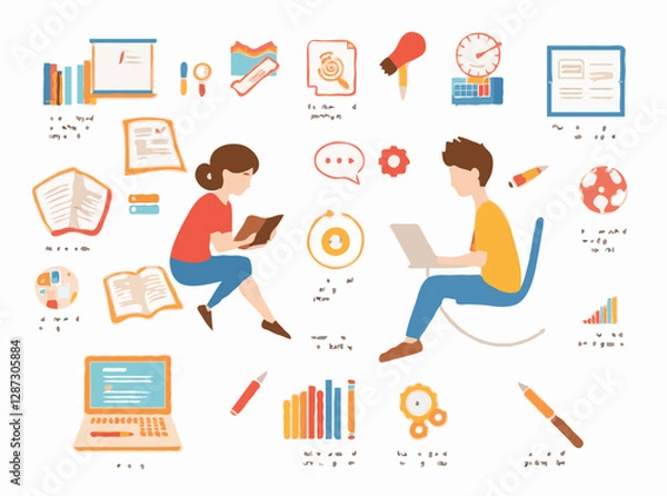 Fototapeta Engrossing Visual Aids for Online Study Guides