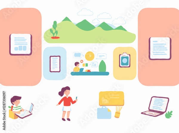 Fototapeta Dynamic Visual Assets for E-Learning Platforms