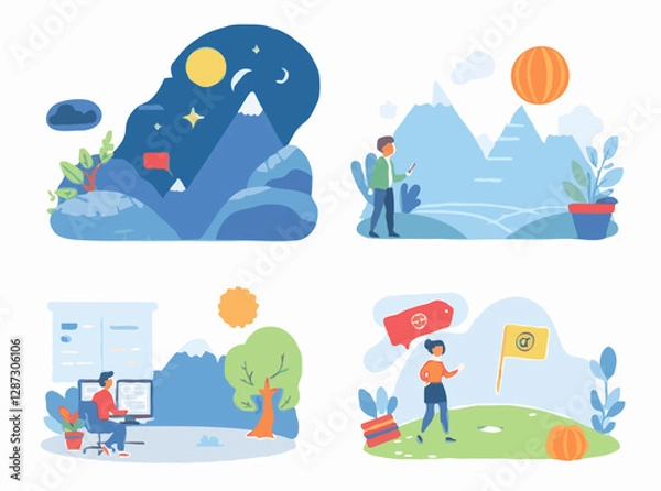 Fototapeta Dynamic Visual Assets for E-Learning Platforms